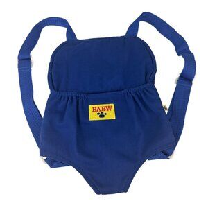 Build-a-Bear Blue Stuffed Animal Backpack Carrier Blue Toy Accessory Fabric VTG